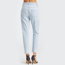 JF Blue Collection - Blue Bleach Wash Cut Out O Jeans