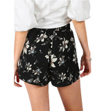 2017 Summer Back Bohemian Flowers Wide Shorts