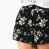 2017 Summer Back Bohemian Flowers Wide Shorts