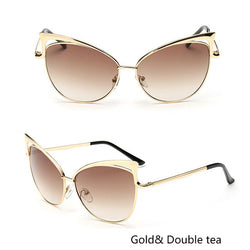Vintage Cat Eye Twin-Beam Designer Sunglasses