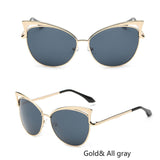 Vintage Cat Eye Twin-Beam Designer Sunglasses