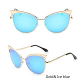 Vintage Cat Eye Twin-Beam Designer Sunglasses
