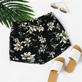 2017 Summer Back Bohemian Flowers Wide Shorts