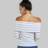 Sexy Top Off The Shoulder Slim Fit T-shirt