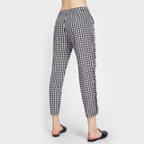 2017 Autumn - Ruffle Trim Gingham Peg Pants