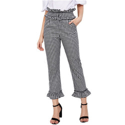 2017 Autumn - Gingham Frill Trim Pants